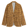 Egyptian Hieroglyphs Print Men's Blazer