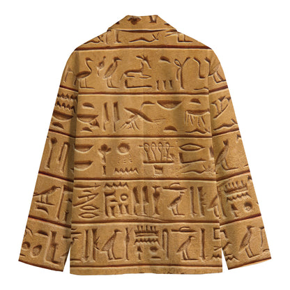 Egyptian Hieroglyphs Print Men's Blazer