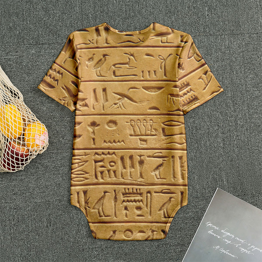Egyptian Hieroglyphs Print Men's Bodysuit