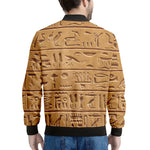 Egyptian Hieroglyphs Print Men's Bomber Jacket