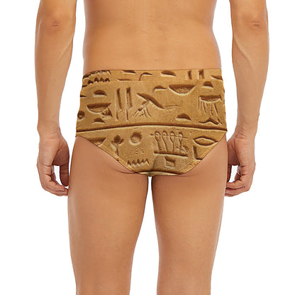 Egyptian Hieroglyphs Print Men's Briefs