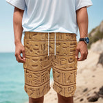 Egyptian Hieroglyphs Print Men's Cargo Shorts