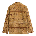Egyptian Hieroglyphs Print Men's Cotton Blazer