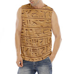 Egyptian Hieroglyphs Print Men's Fitness Tank Top