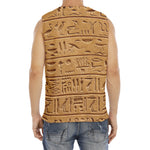 Egyptian Hieroglyphs Print Men's Fitness Tank Top