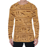 Egyptian Hieroglyphs Print Men's Long Sleeve T-Shirt