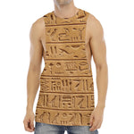 Egyptian Hieroglyphs Print Men's Muscle Tank Top