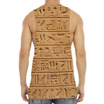 Egyptian Hieroglyphs Print Men's Muscle Tank Top