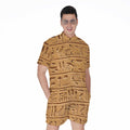 Egyptian Hieroglyphs Print Men's Romper