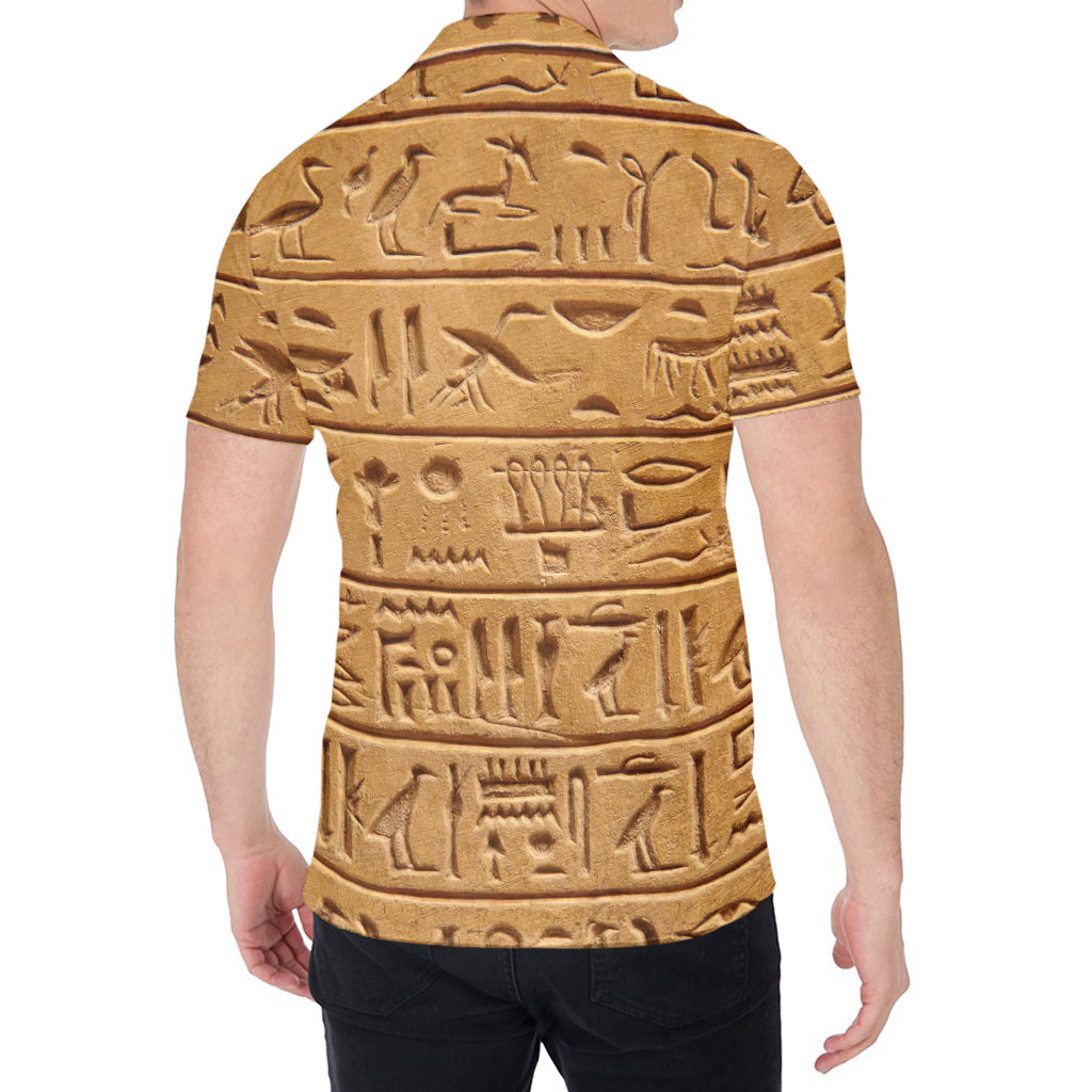 Egyptian Hieroglyphs Print Men's Shirt