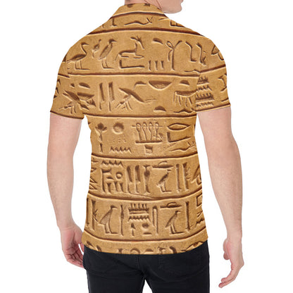 Egyptian Hieroglyphs Print Men's Shirt