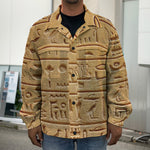 Egyptian Hieroglyphs Print Men's Shirt Jacket