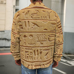 Egyptian Hieroglyphs Print Men's Shirt Jacket