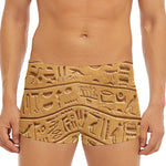 Egyptian Hieroglyphs Print Men's Short Boxer Briefs