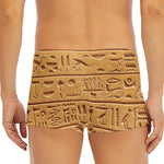 Egyptian Hieroglyphs Print Men's Short Boxer Briefs