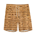 Egyptian Hieroglyphs Print Men's Athletic Shorts