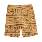 Egyptian Hieroglyphs Print Men's Sports Shorts