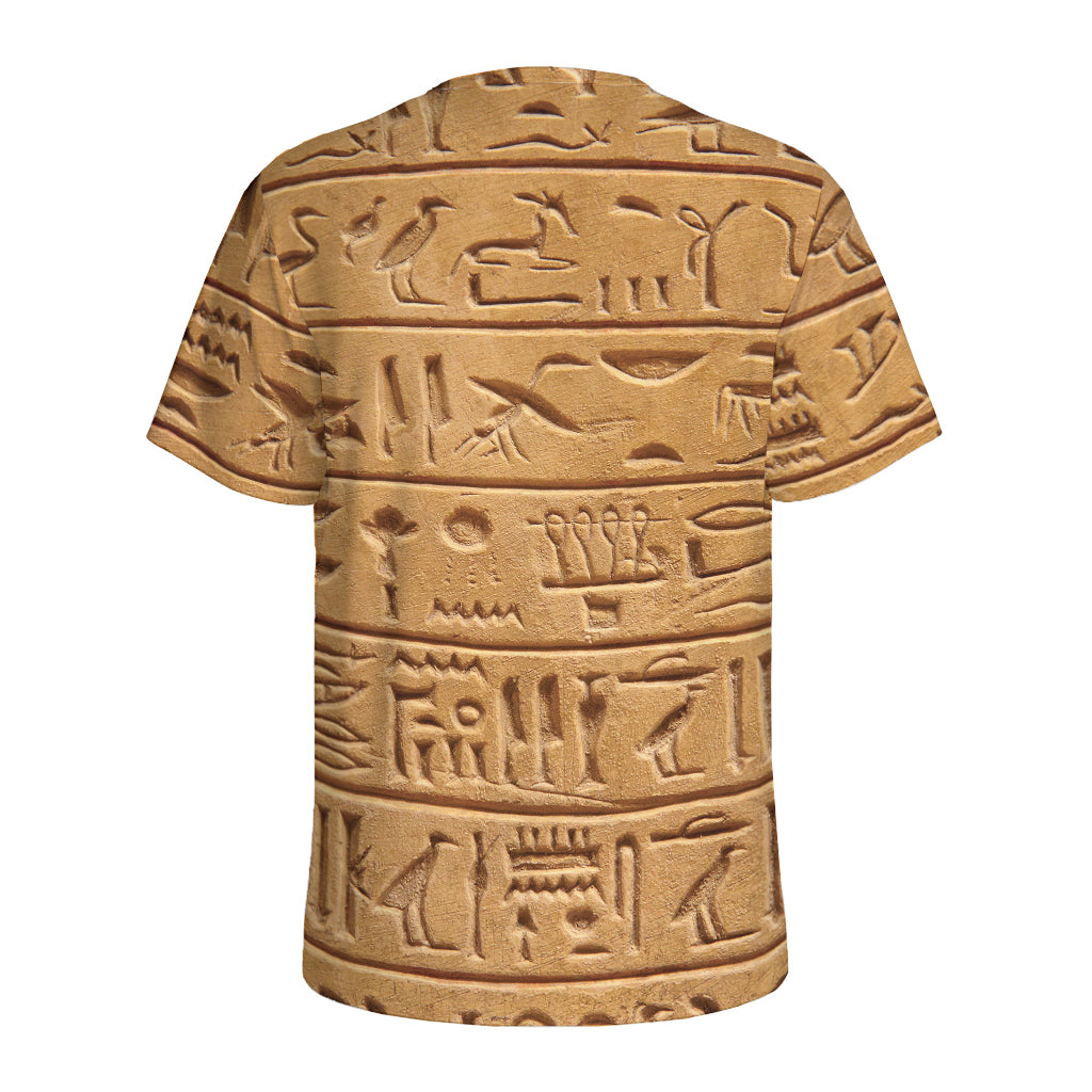 Egyptian Hieroglyphs Print Men's Sports T-Shirt