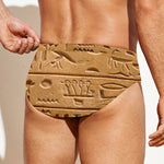 Egyptian Hieroglyphs Print Men's Swim Briefs