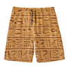 Egyptian Hieroglyphs Print Men's Swim Trunks