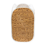 Egyptian Hieroglyphs Print Mesh Laundry Hamper