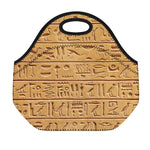 Egyptian Hieroglyphs Print Neoprene Lunch Bag