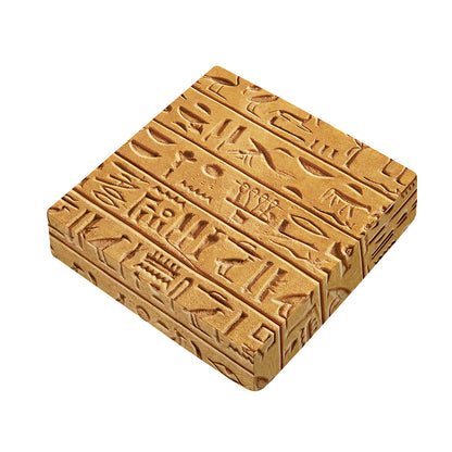 Egyptian Hieroglyphs Print Outdoor Seat Cushion Cover