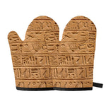 Egyptian Hieroglyphs Print Oven Mitts