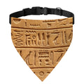 Egyptian Hieroglyphs Print Over The Collar Dog Bandana