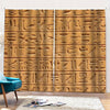 Egyptian Hieroglyphs Print Pencil Pleat Curtains