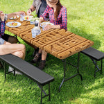 Egyptian Hieroglyphs Print Picnic Table Cover