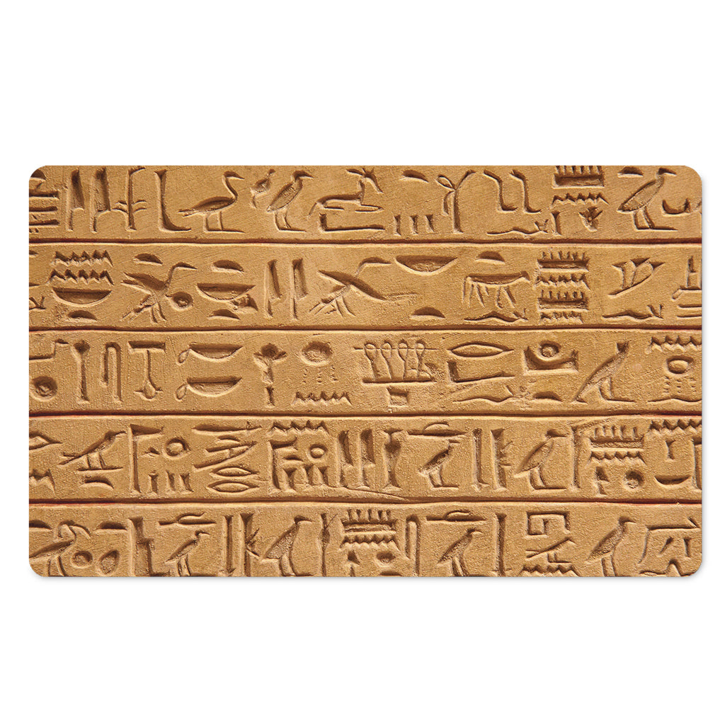 Egyptian Hieroglyphs Print Polyester Doormat
