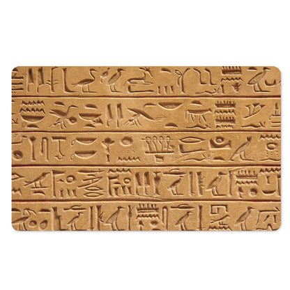 Egyptian Hieroglyphs Print Polyester Doormat