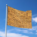 Egyptian Hieroglyphs Print Polyester Flag