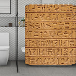 Egyptian Hieroglyphs Print Polyester Shower Curtain