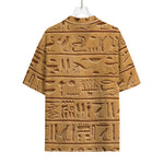 Egyptian Hieroglyphs Print Rayon Hawaiian Shirt