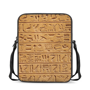 Egyptian Hieroglyphs Print Rectangular Crossbody Bag