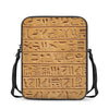 Egyptian Hieroglyphs Print Rectangular Crossbody Bag