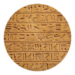 Egyptian Hieroglyphs Print Round Blanket