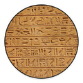 Egyptian Hieroglyphs Print Round Floor Mat