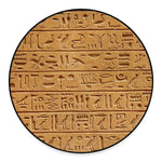Egyptian Hieroglyphs Print Round Floor Mat