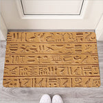 Egyptian Hieroglyphs Print Rubber Doormat