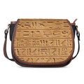 Egyptian Hieroglyphs Print Saddle Bag
