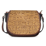 Egyptian Hieroglyphs Print Saddle Bag
