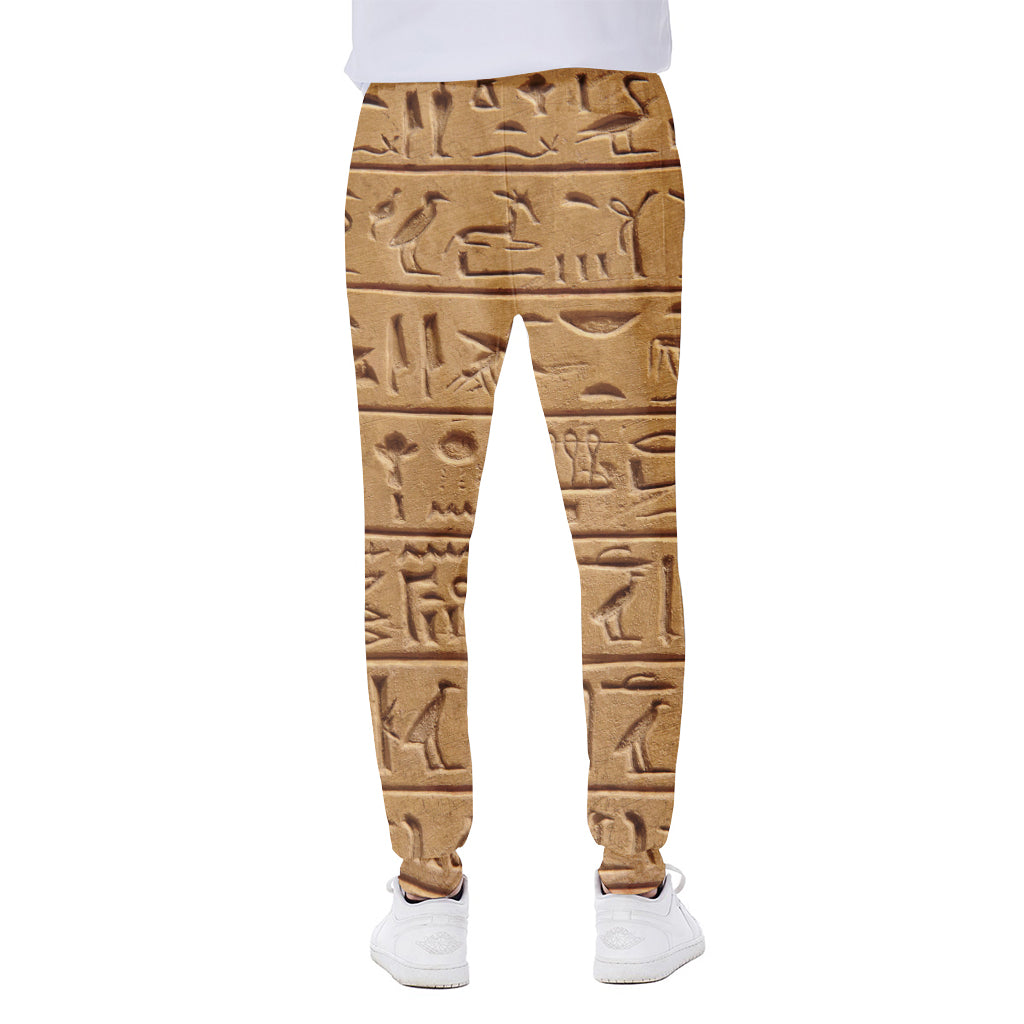 Egyptian Hieroglyphs Print Scuba Joggers