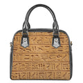 Egyptian Hieroglyphs Print Shoulder Handbag