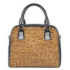 Egyptian Hieroglyphs Print Shoulder Handbag