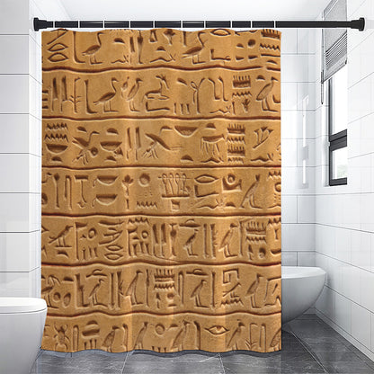 Egyptian Hieroglyphs Print Shower Curtain