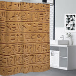 Egyptian Hieroglyphs Print Shower Curtain