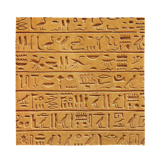 Egyptian Hieroglyphs Print Silk Bandana